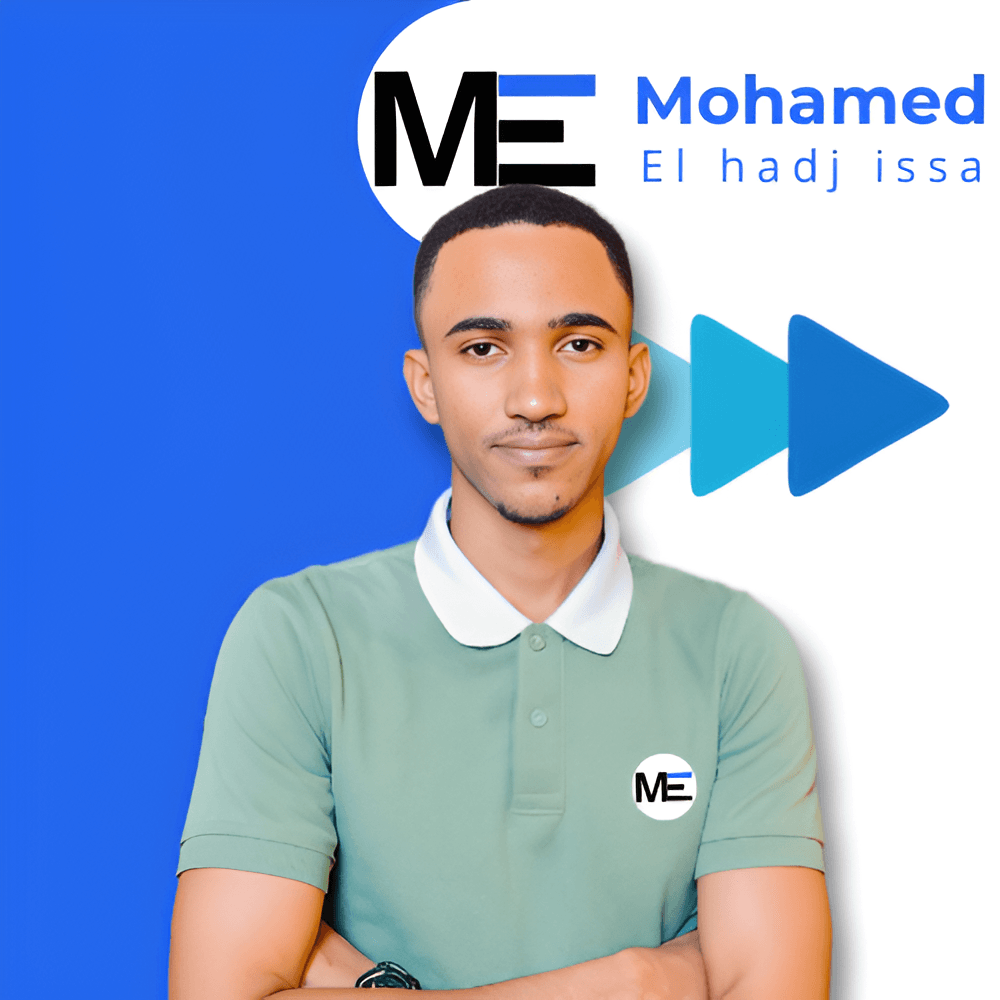 Mohamed El hadj issa's workspace showing modern web design setup
